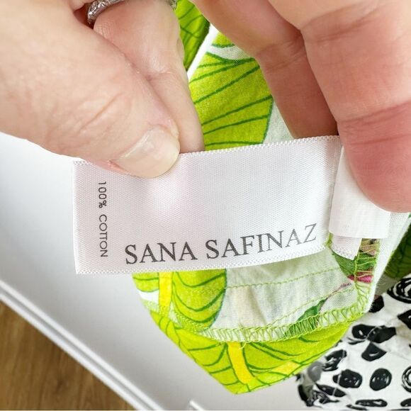 Sana Safinaz Lightweight Cotton‎ Colorful Tropical Pattern Tunic Kurti Sz XS - Picture 6 of 10